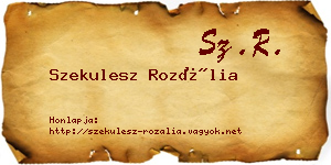 Szekulesz Rozália névjegykártya