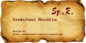Szekulesz Rozália névjegykártya